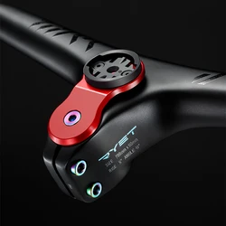 Bike Stem Cap Cover & Computer Mount - Alloy Bicycle Accessory (RED)