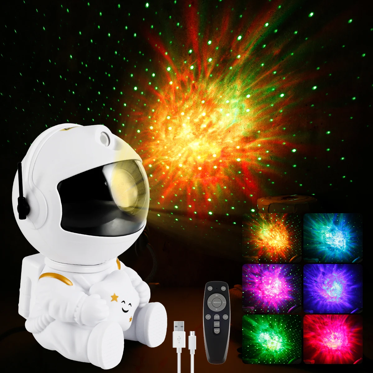

2023NEW Astronaut Projector Starry Sky Galaxy Stars Projector Night Light LED Lamp for Bedroom Room Decor Decorative Nightlights
