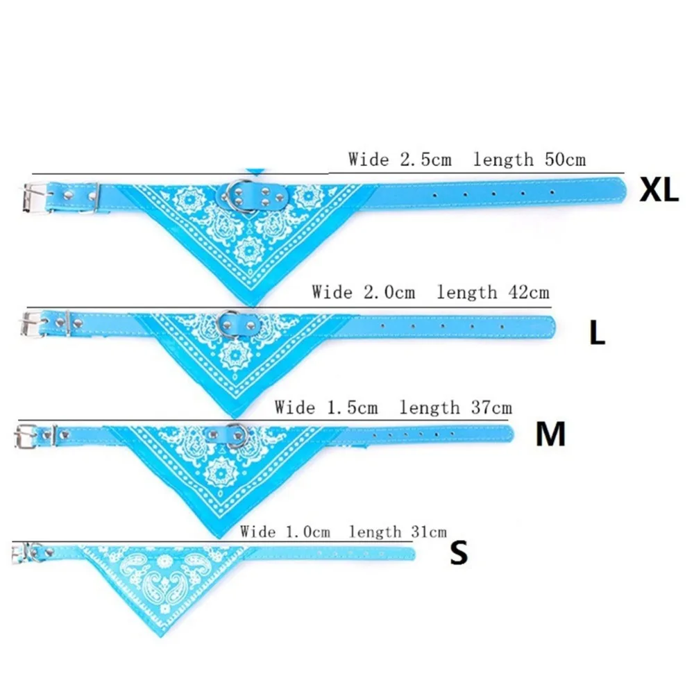 Title 1, Adjustable Dog Bandana Leather Printed Soft Col...