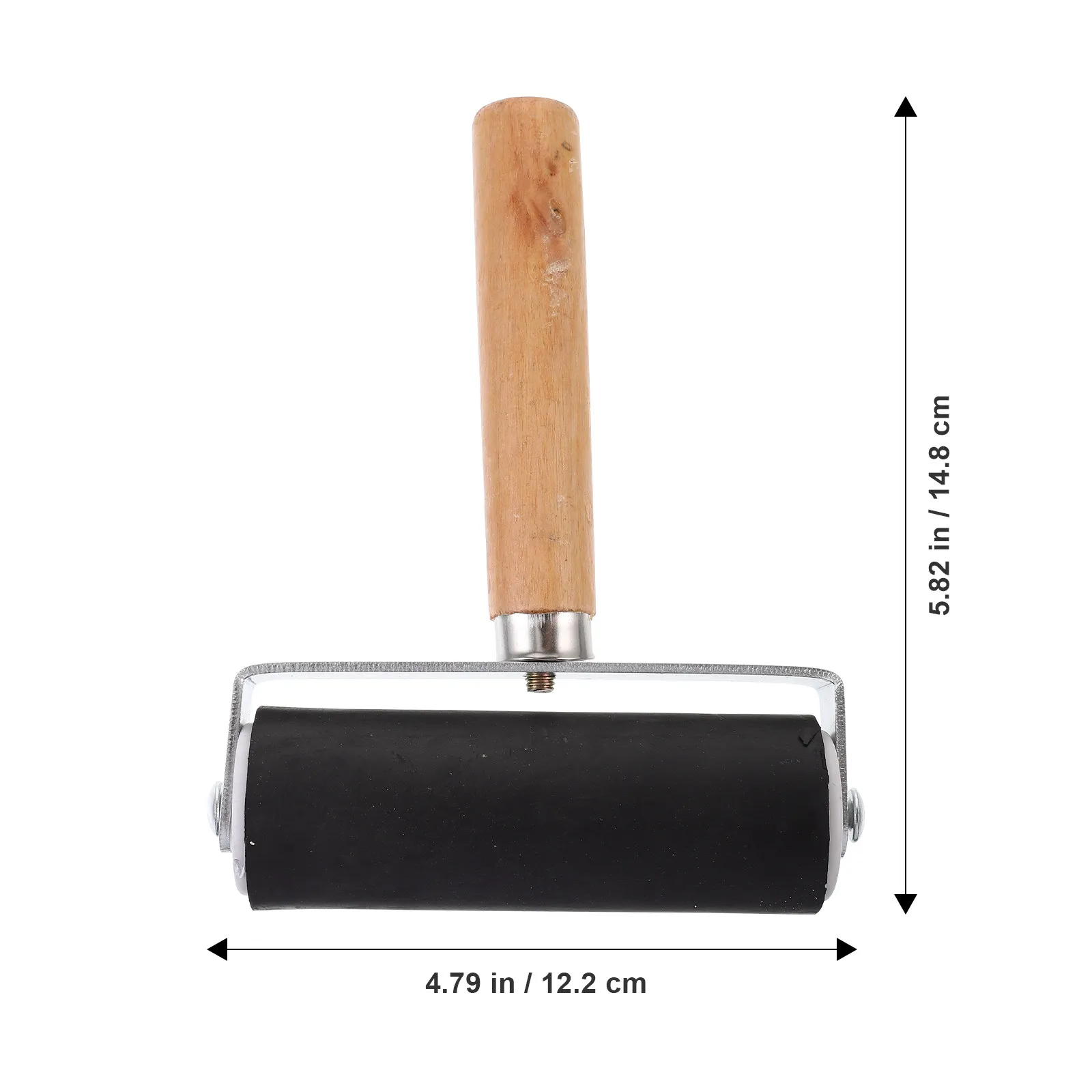 고무 롤러 블랙 헤비 메탈 프레임 편안한 그립 잉크 접착제 도포 인쇄공예 스탬핑 공예 도구