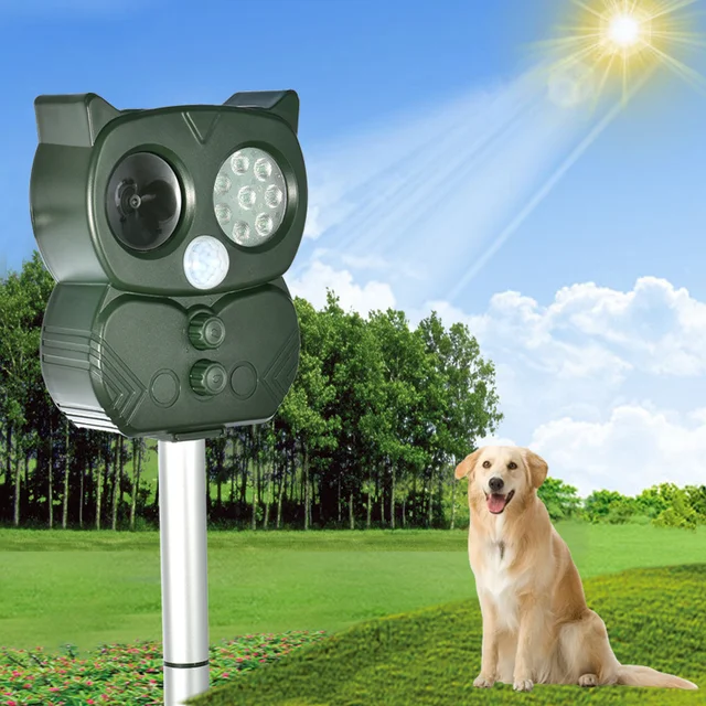 Napenergia Ultrahangos Repeller Kerti Kártevők Elrettentő Kültéri Bagoly Állati Visszataszító Madár Galambok Tepeller Macska Kutya Ijesztő Kártevő Kert - Image 4