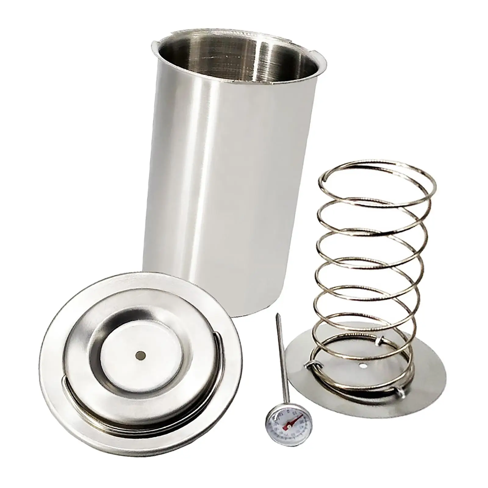 Stainless Steel Meat Press Thermometer Ham Press Maker Meat Cooking Barrel Sandwich Steamer for Kitchen Cooking