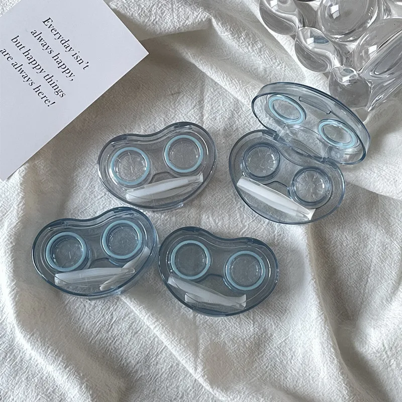 Travel Contact Lens Case Portable, Transparent, and Minimalist Integrated Contact Lens Companion Box Beautiful Pupil Dual Box