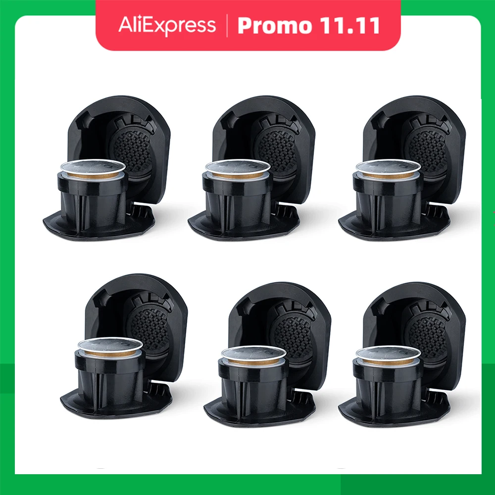 

icafilas Dolce Gusto Adapter Coffee Capsule Nescafe Reusable Capsule Transfer To Nespresso Filter for Genio S / Piccolo XS