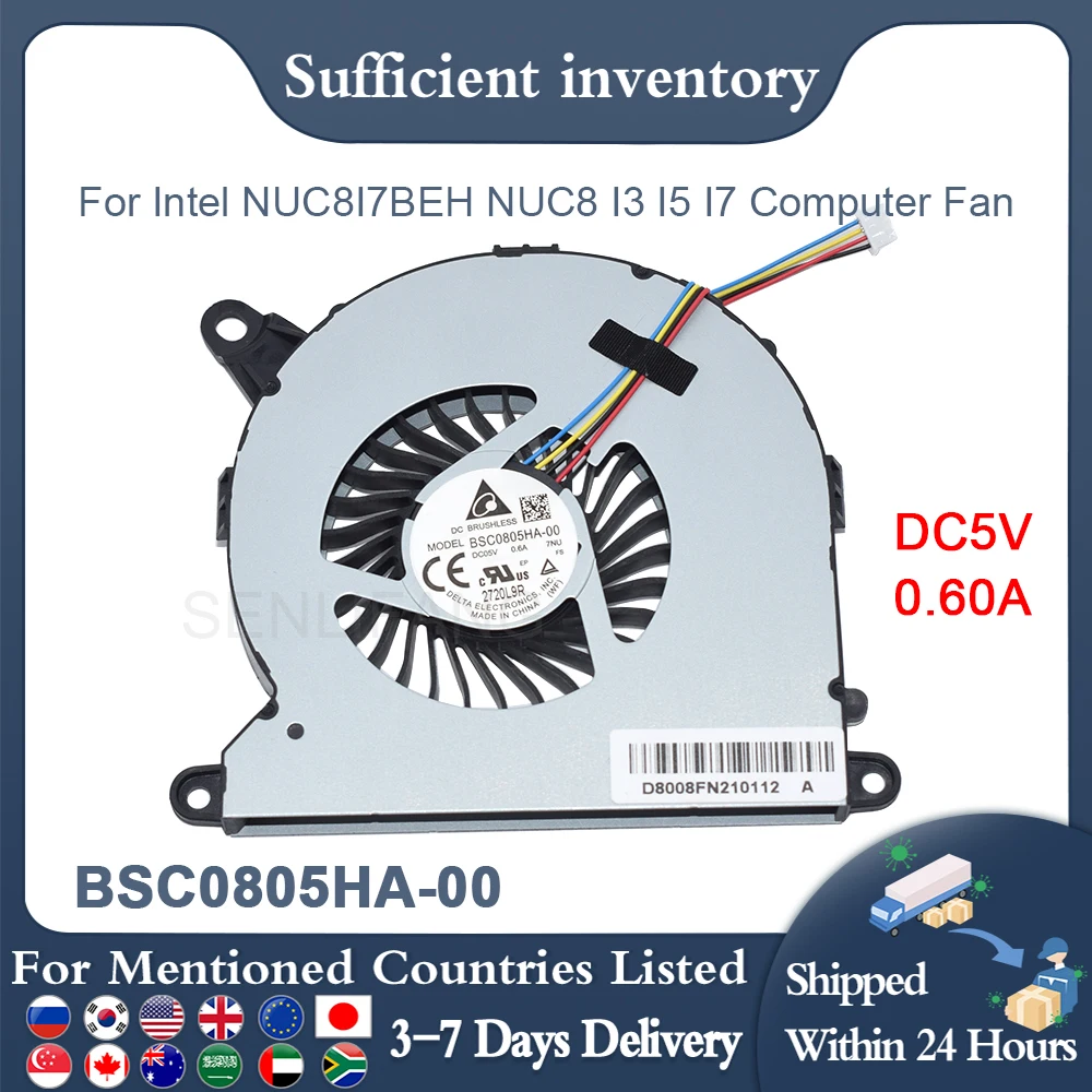 New CPU Cooling Fan For Intel NUC8I7BEH NUC8 I3 I5 I7 Computer Fan