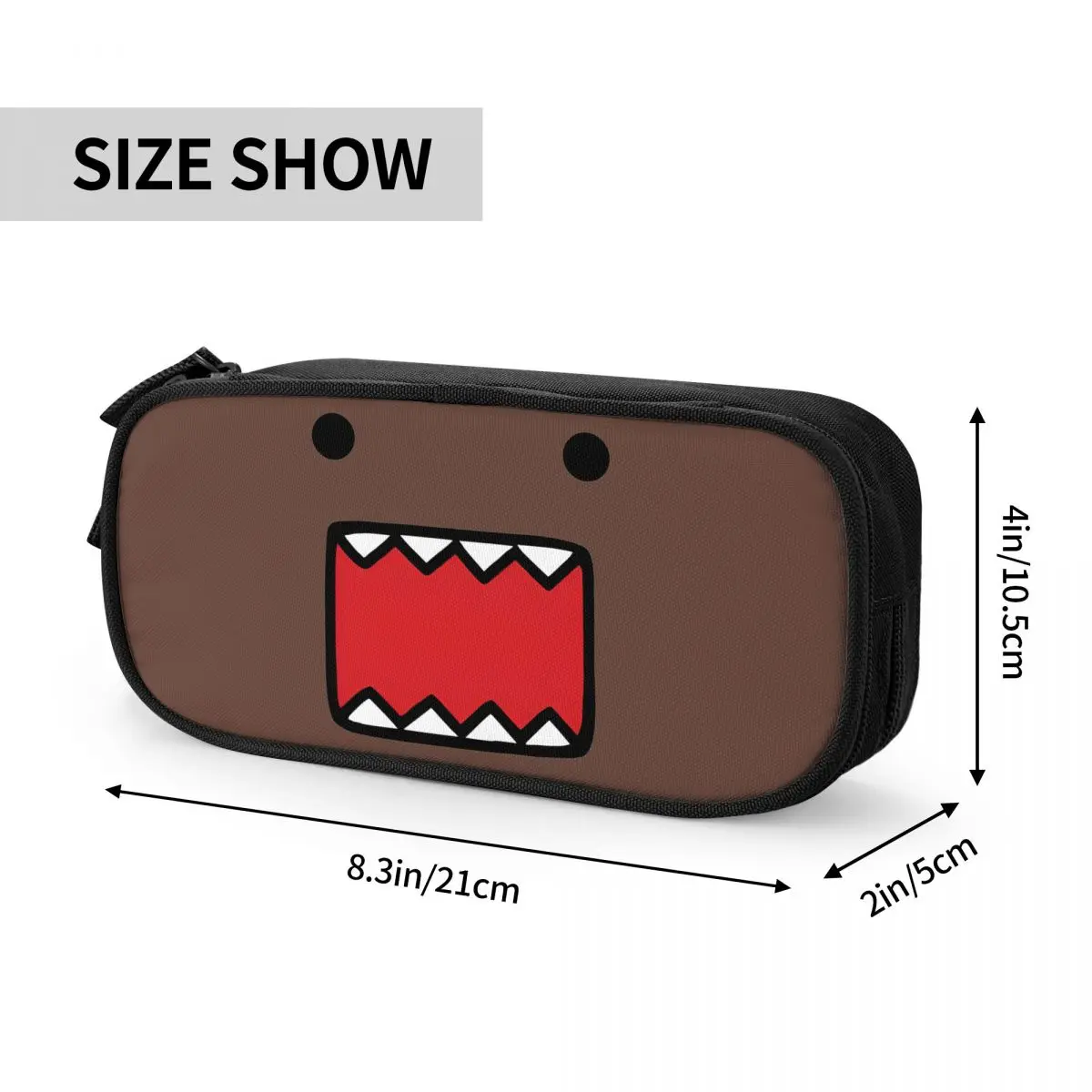 Domo Kun 인형 얼굴 연필 케이스 크리 에이 티브 펜 가방 소녀 소년 대용량 학교 용품 선물 연필 케이스