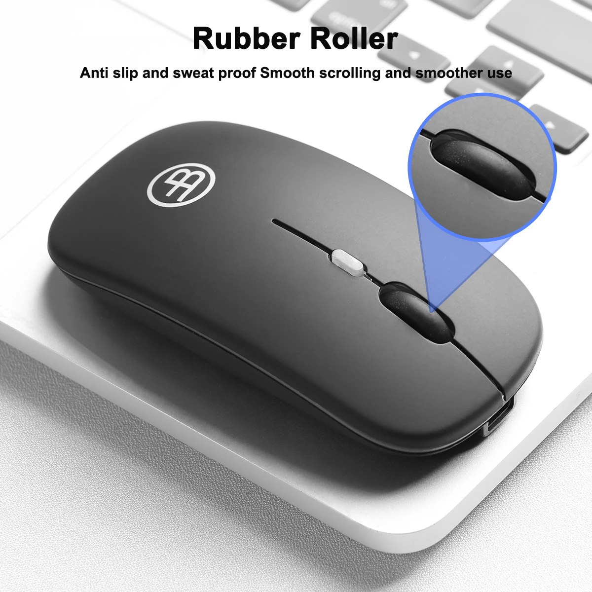 Bluetooth-Compatible Wireless Mouse 2.4G Rechargeable Silent Mouse USB Gaming Optical Mice 1600DPI for PC Mac Tablet Laptop Ipad