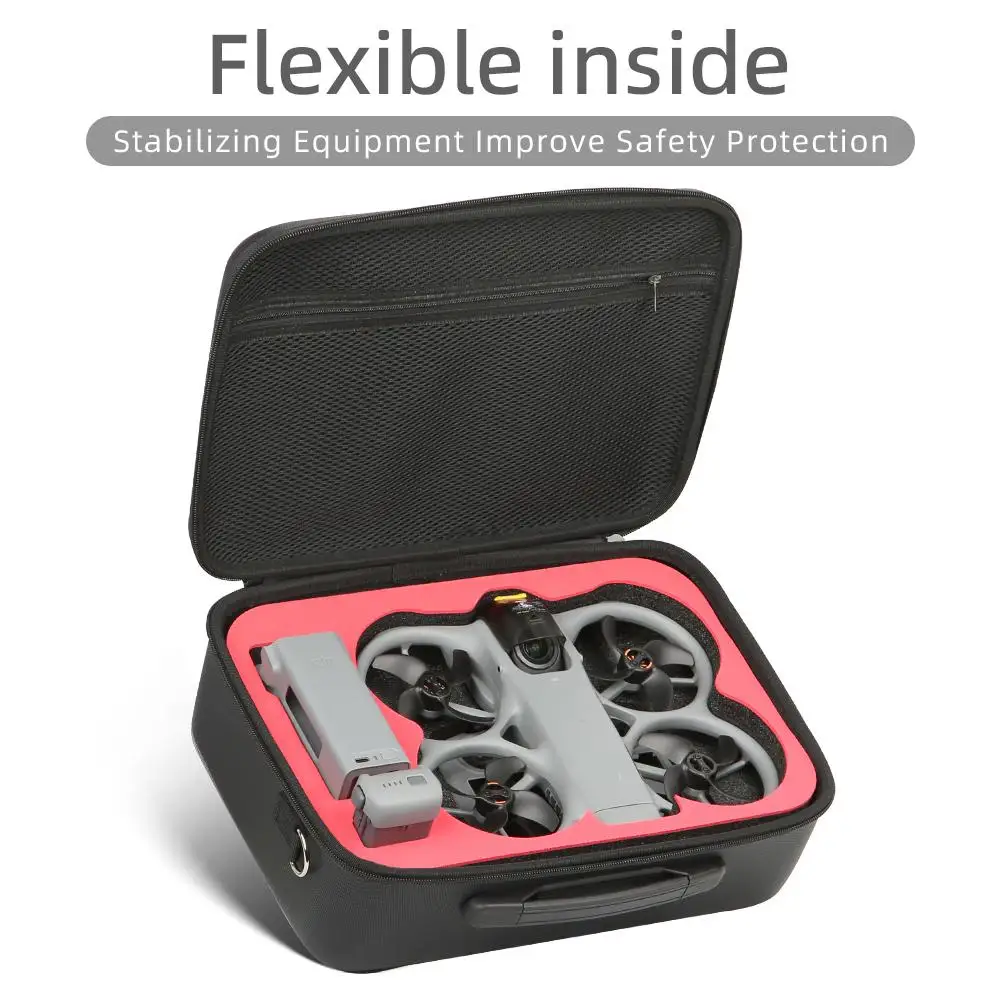 DJI 아바타 360 모션 플라이 모어 콤보 보관 가방 PU 하드 쉘 낙하 방지 및 충격 방지 야외 여행용 숄더 캐링 케이스