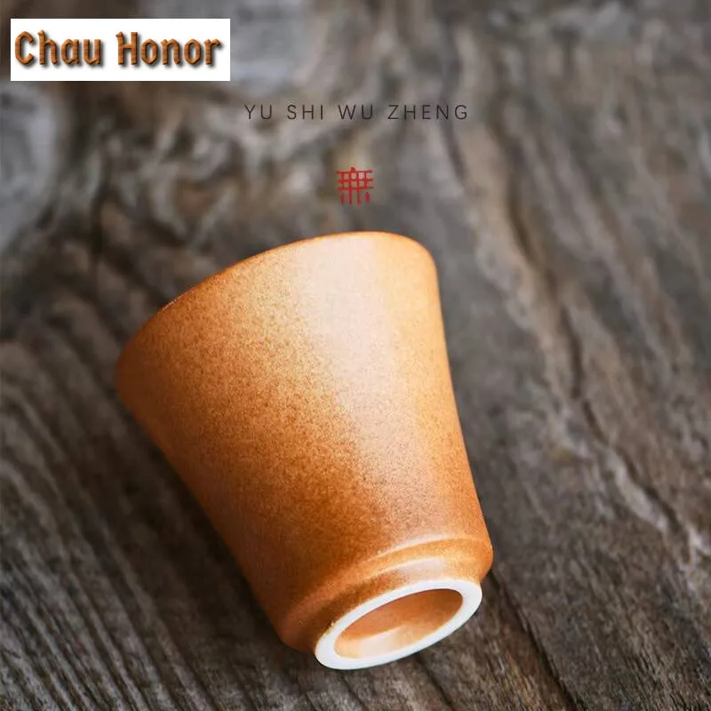 120ml Dunhuang Frescoes Guqin Ceramic Tea Cup Creative Soda Glaze Set of Cups Tea Pair Small Master Cup Japanese Sake Cup Mugs