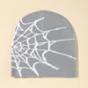 New Goth Spider Web Jacquard Beanie Caps Y2K Knitted Warm Hip Hop Unisex Elastic Knit Hat Skull Cap For Women Men 2