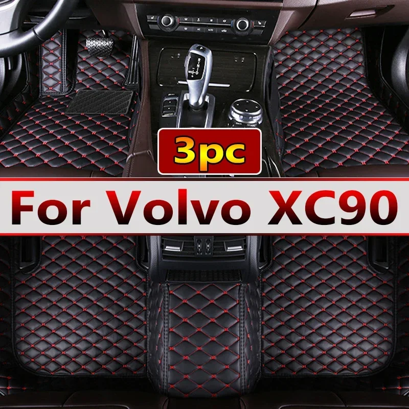 

Автомобильные коврики для Volvo XC90, MK1, 5 мест, 2002 ~ 2014, кожаный ковер, детали интерьера автомобиля, коврик для защиты от грязи, автомобильные аксессуары