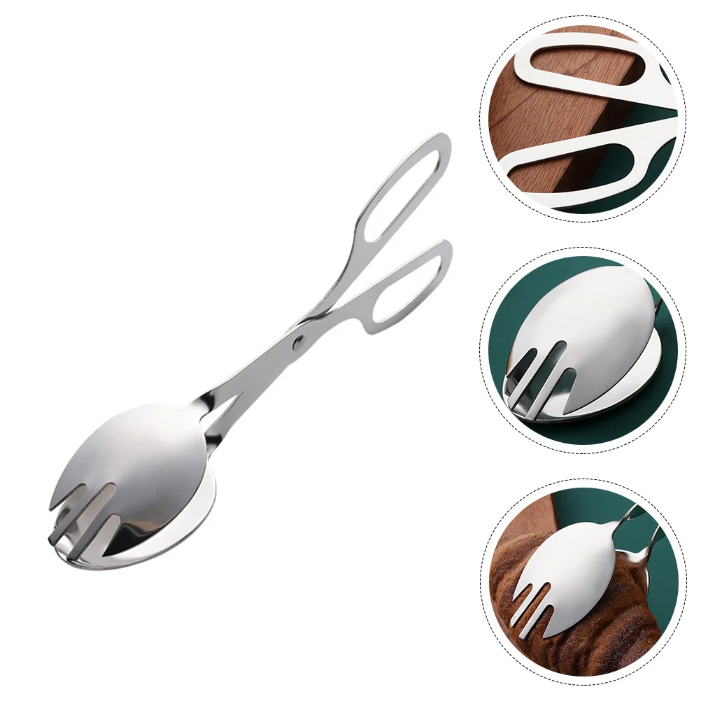 food tongs Salad Holder Food Clip Bakery Supplies Kitchen Serving Ins Tong Gnocchi Pasta Metal Bread Buffet Tongs Kitchen Baking Tools Clip