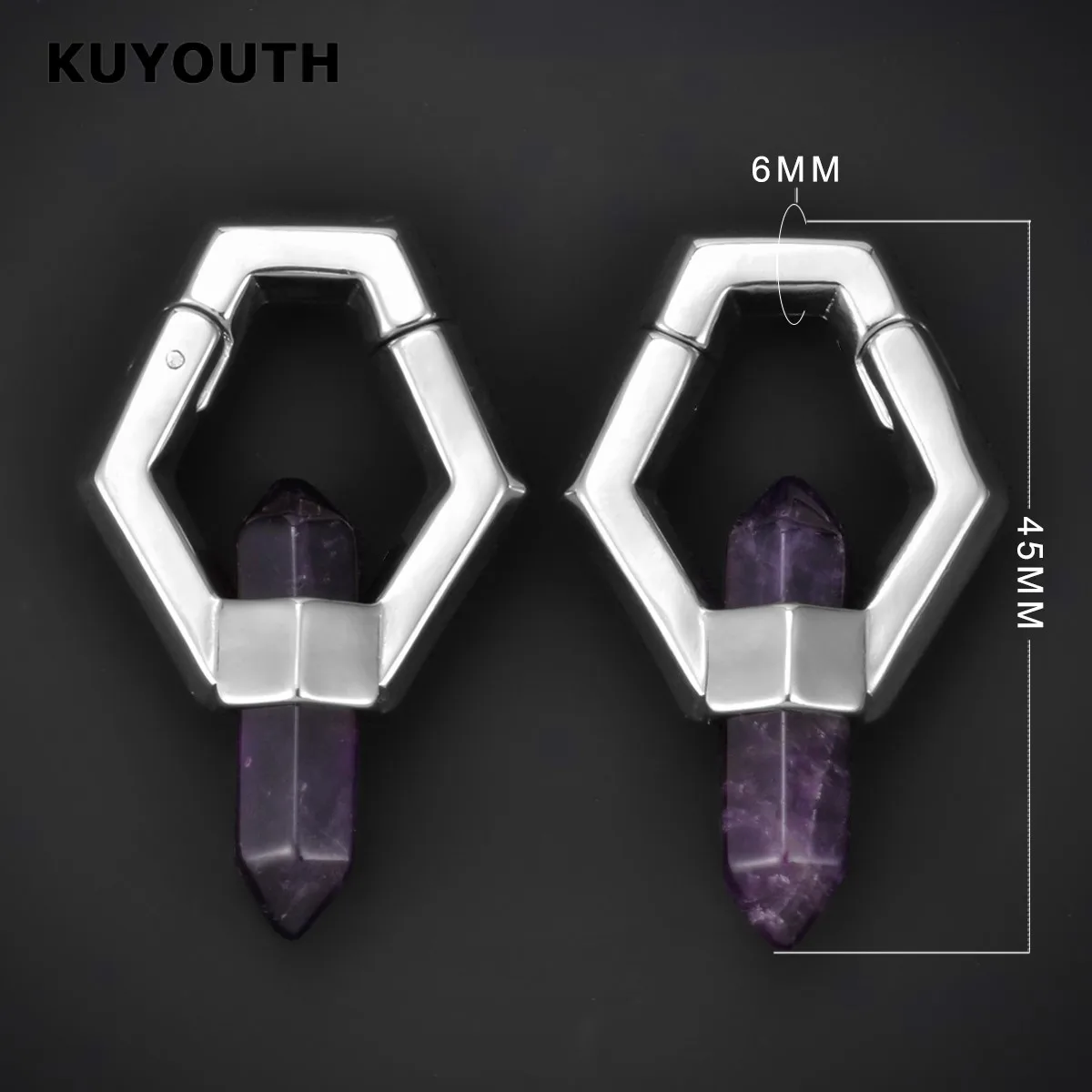 ​KUYOUTH Ear Weight Expanders Ears Gauges Stretchers Copper Piercing Jewelry Earrings 2PCS