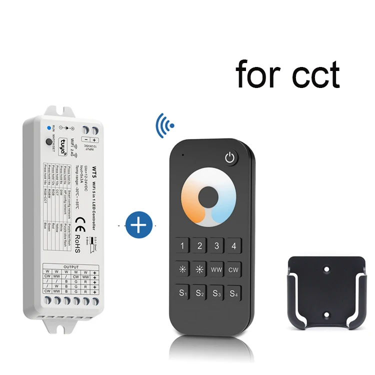 Smart WiFi LED Controller with Touch Remote & Dimmer for Multicolor LED Strips