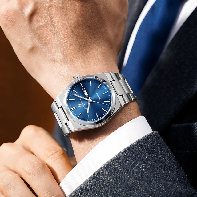 PENGAGAR luxe Quartz homme montre-bracelet Sport hommes montres étanche lumineux Date semaine acier inoxydable montre pour hommes mâle Reloj + boîte 5