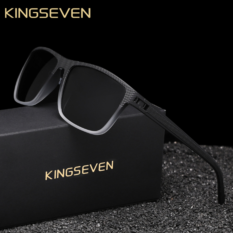 KINGSEVEN Fashion Mirror Lens Sunglasses Men Driving UV400 Polariz Matte Frame Summer Glasses Women Causal Male Fishing Eyewear
