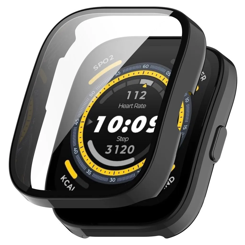 Case+Screen Protector For Huami Amazfit Bip5 Bip 5 A2215 Hard PC Frame Bumper Cover Case + HD Slim Tempered Glass Anti-scratch