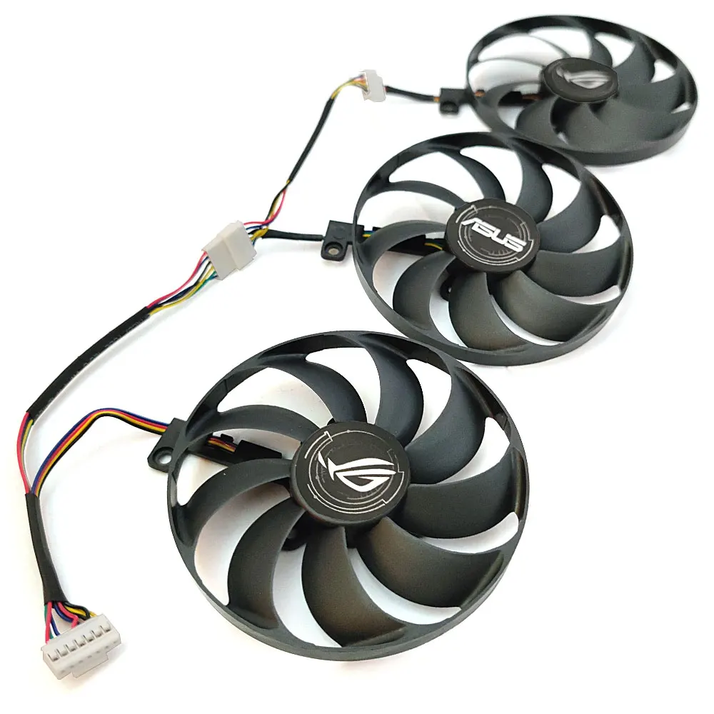 Conjunto Fdc10h12s9-c T129215su Rtx 2080 2070 fã Gpu para Asus rx 5700xt 5700 5600xt Rog Strix oc Placa Gráfica Ventilador de Refrigeração Novo - Imagem 6