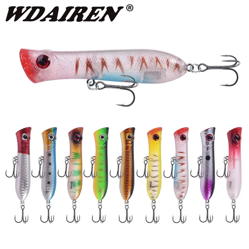 1PcsTopwaterPopperFishingLures7cm11gWobblersSwimbaitsPlastic