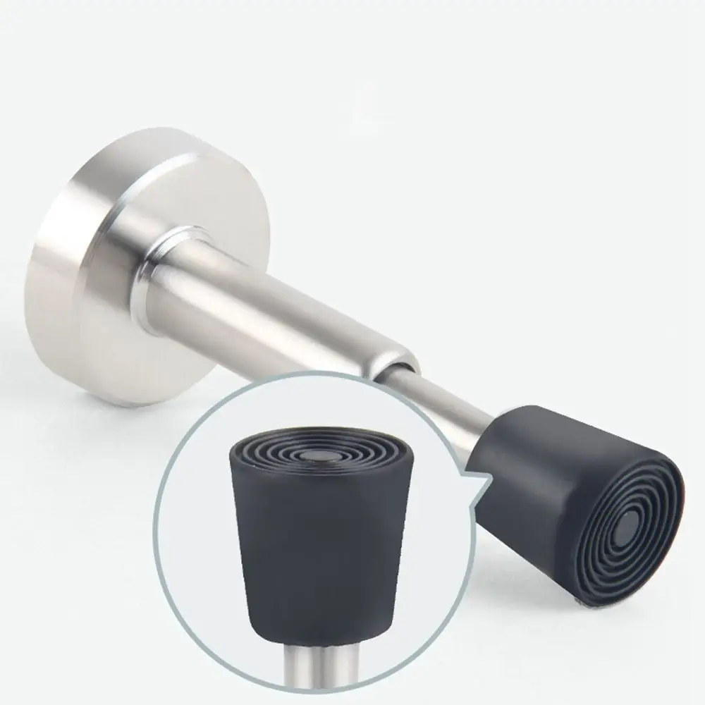 Door Stopper Wall Protectors Durable Self Adhesive Hydraulic Stainless Steel Floor Holder Home