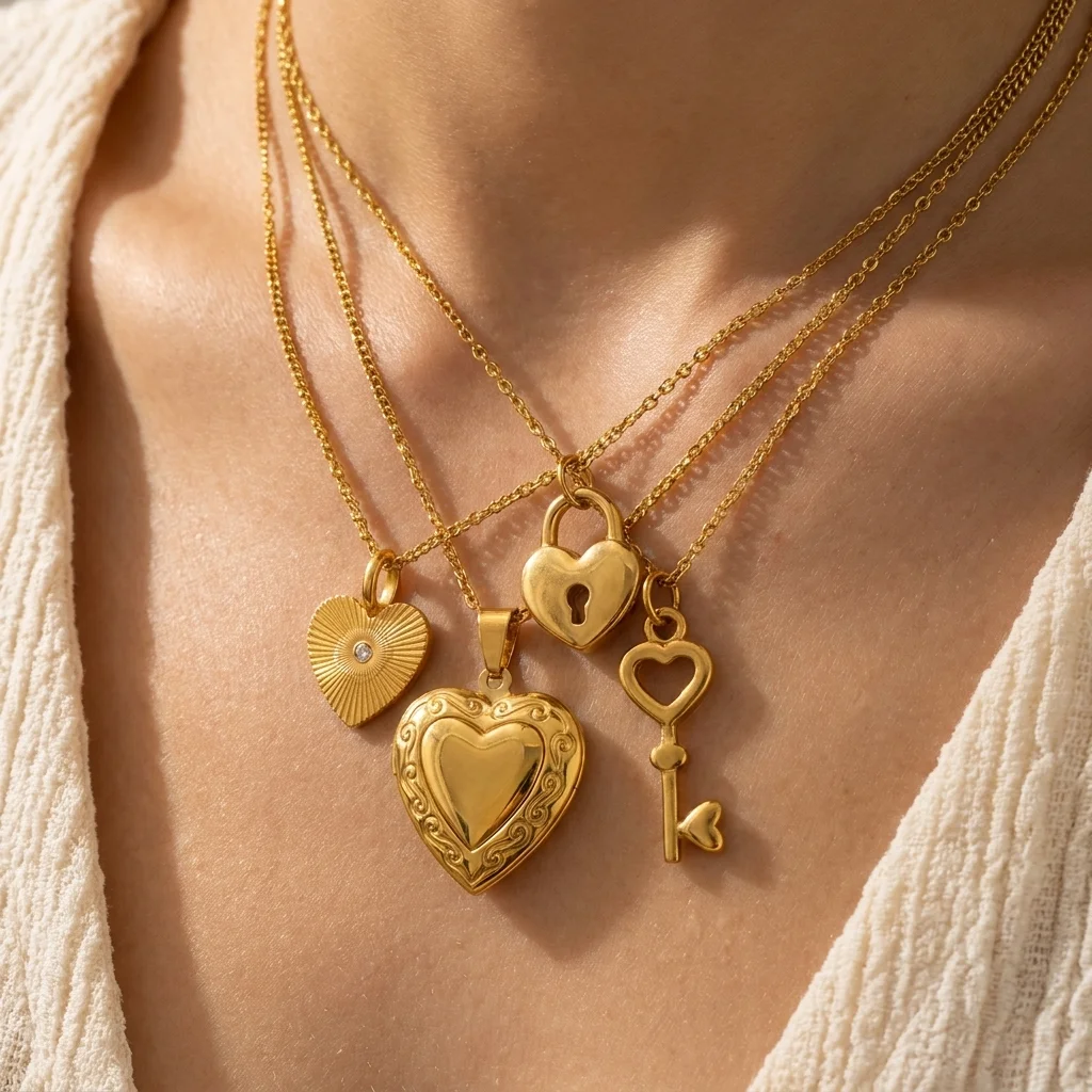 3 Stück modische und schlichte neue Bubble-Heart-Key-Eye-DIY-Anhänger für die Schmuckherstellung