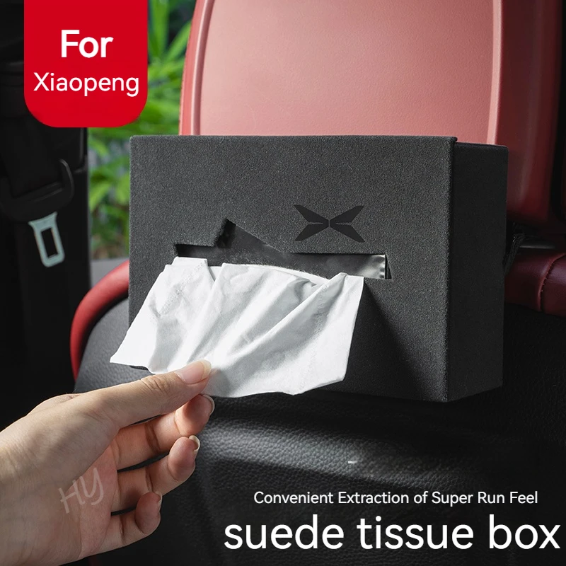 

Подлокотник для автомобиля Xpeng XiaoPeng P7 P5 G3 G9, центральная консоль, кожаная сумка из ткани, замшевая коробка для салфеток