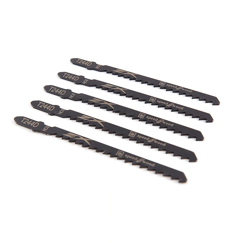 5pcs/set HCS 6T Jig Saw Blades T244D For Fast Cutting Straight Cutting