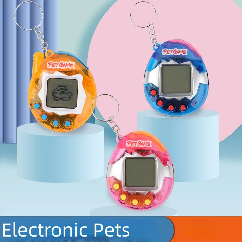 3Pcs Transparent Electronic Pets Tamagotchi 90S Nostalgic 168 Pets In One Virtual Cyber Digital Pet Toys Pixel Funny Play Toys hot！1pc tumbler dinosaur egg multi colors virtual cyber digital pet game toy tamagotchis digital electronic e pet gift