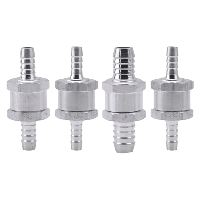 Fuel Check Valve 6/8/10/12mm Aluminium Alloy One Way Fuel Non Return Check Valve for Car Vacuum Hose Oil Water Pumps