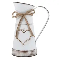 Vase Flower Metal Farmhouse Pitcher Jug Bucket Rustic Galvanized Decor Flowers For Milk Can Planter Chic Shabby Vintage Pot 1