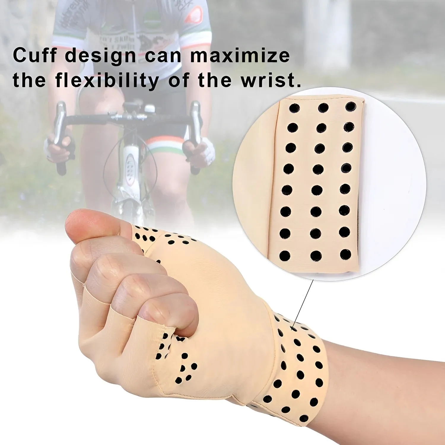 1Pair Fingerless Compression Gloves Magnetic Anti Arthritis Health Therapy Glove for Rheumatoid Hand Cycling Sport Running fingerless gloves,gym gloves,compression gloves