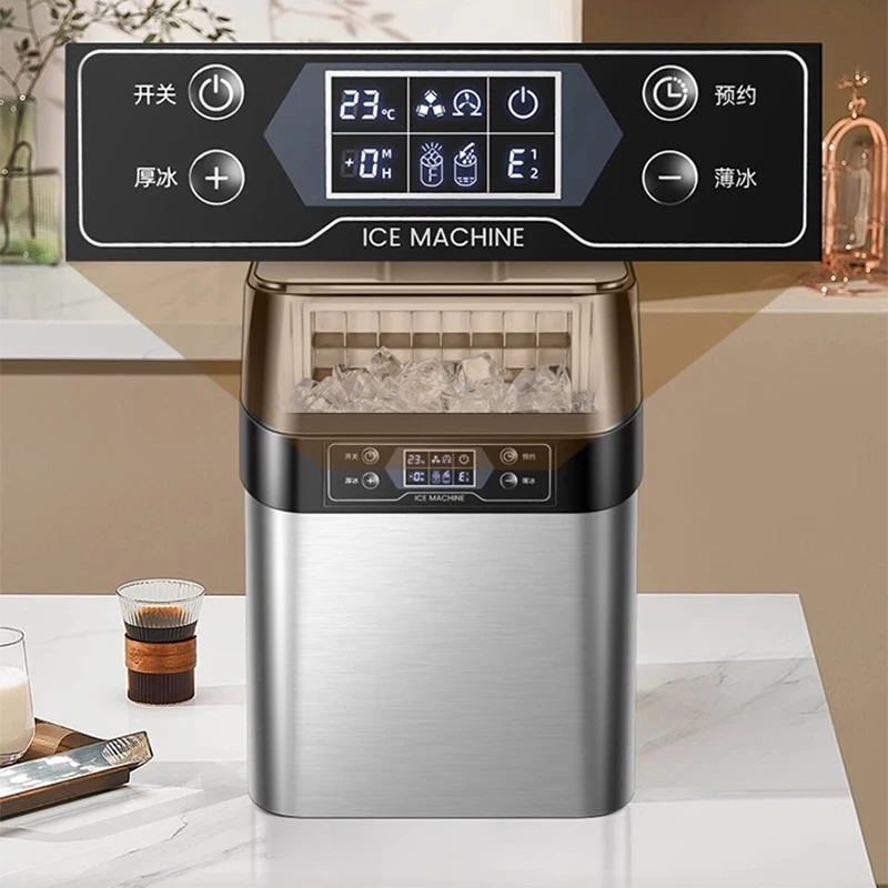 Commercial ice machine small household 30 kg desktop square ice milk tea shop dormitory night market stall ice machine 2