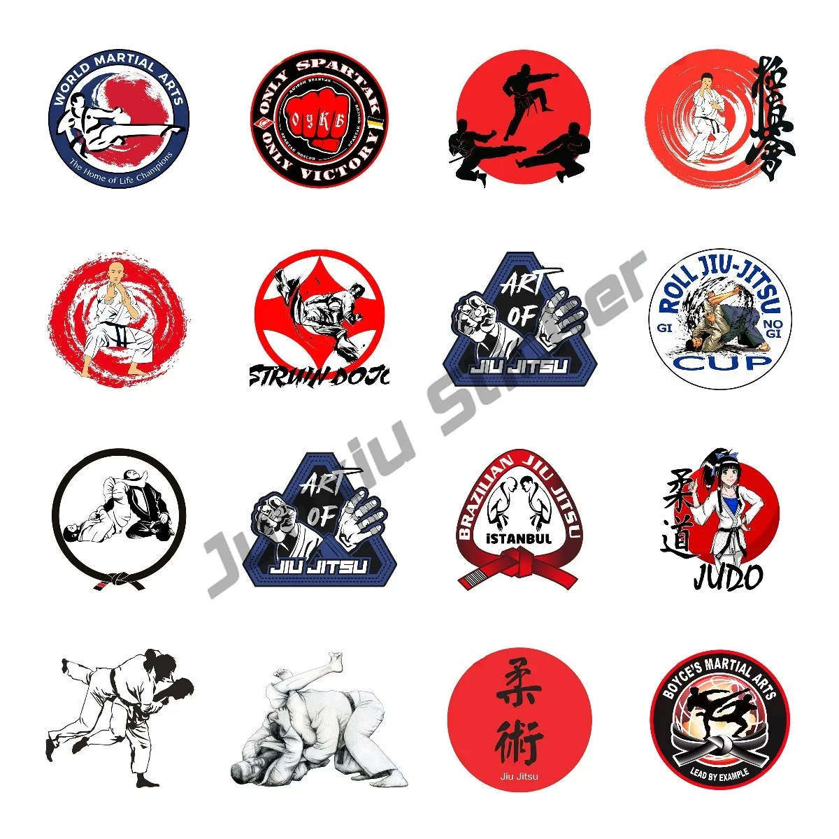 Art of Jiu Jitsu Funny JDM Car Stickers Occlusion Scratch Body Vehicle Girl Gift Decorations BJJ Brazilian Decoration