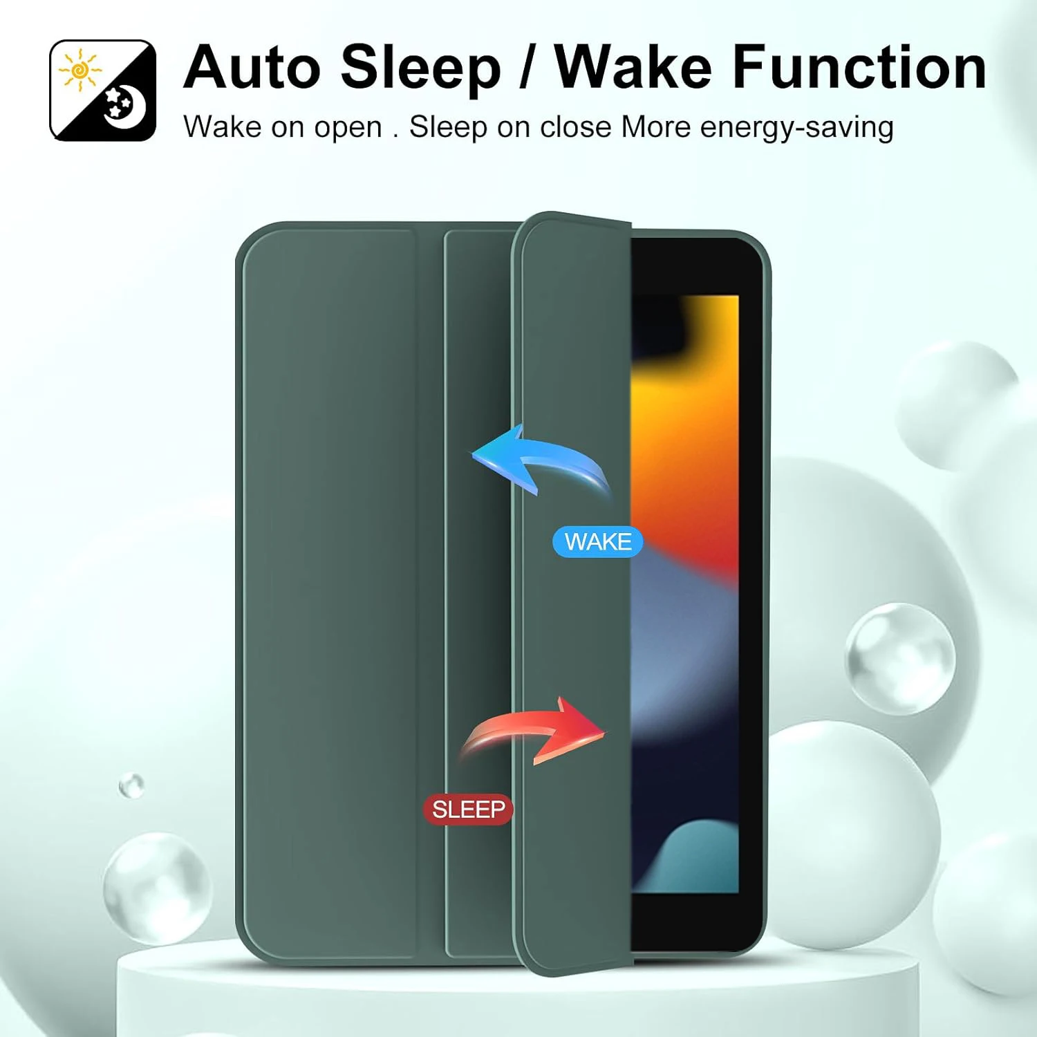 Premium Tri-fold Flip Case with Magnetic Stand and PU Leather Protective Cover