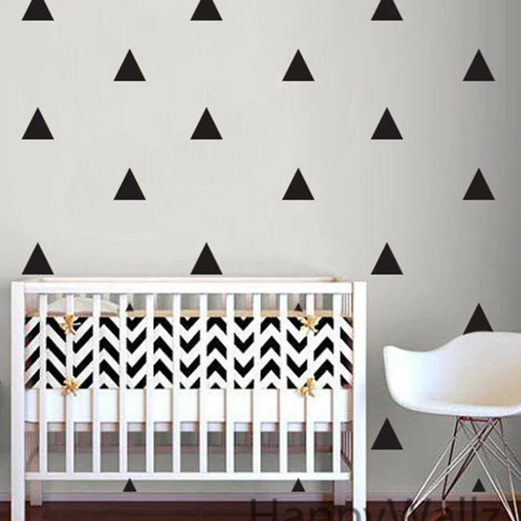 Triangle Wall Sticker Baby Nursery Stickers Kid Children Wall Decals Vinyl Art Home Bedroom Decoration Accessories