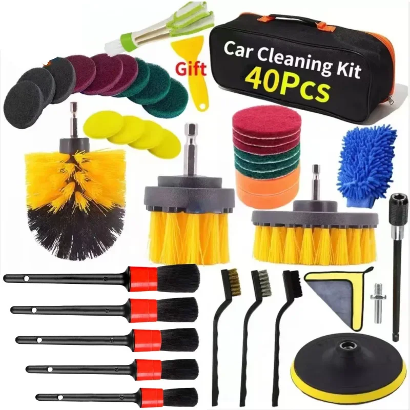 Car Cleaning Brush Set 40 Pieces