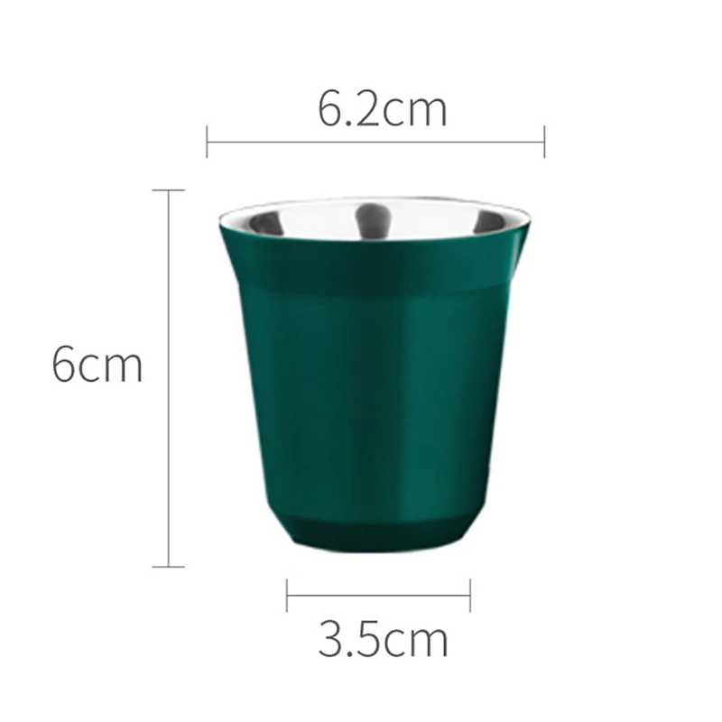 80ml/150ml Double Wall Stainless Steel Espresso Cup Insulation Nespresso  Pixie Coffee Cup Capsule Shape Cute Thermo Coffee Mugs - AliExpress