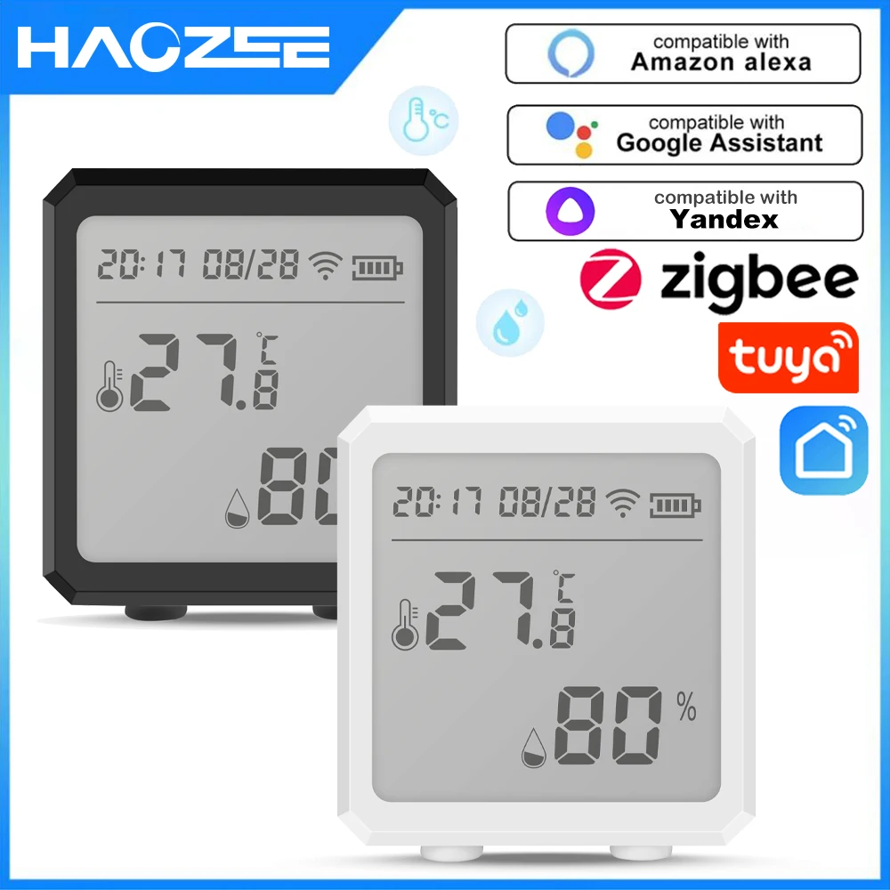 Tuya Smart Zigbee Temperature And Humidity Sensor Indoor Hygrometer