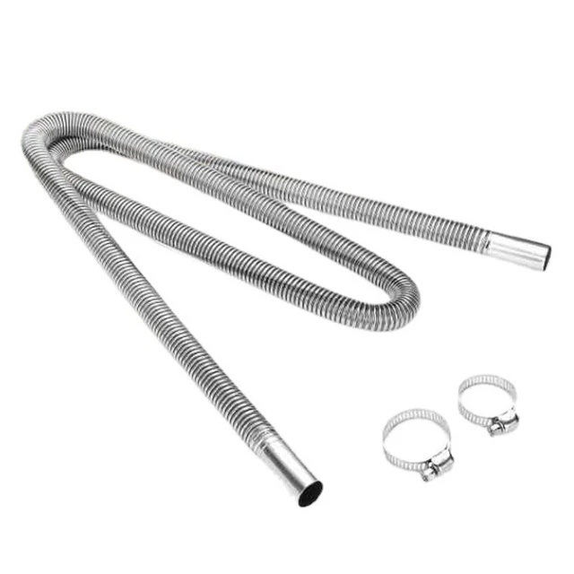 250cm Stainless Steel Car Exhaust Pipe Parking Air Heater Tank Diesel Vent  Hose