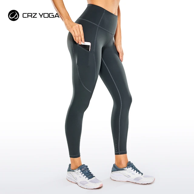 CRZ YOGA Women's Naked Feeling Workout Leggings 25 Inches - High Waisted Yoga Pants with Side Pockets, crz yoga - Vimarsana News