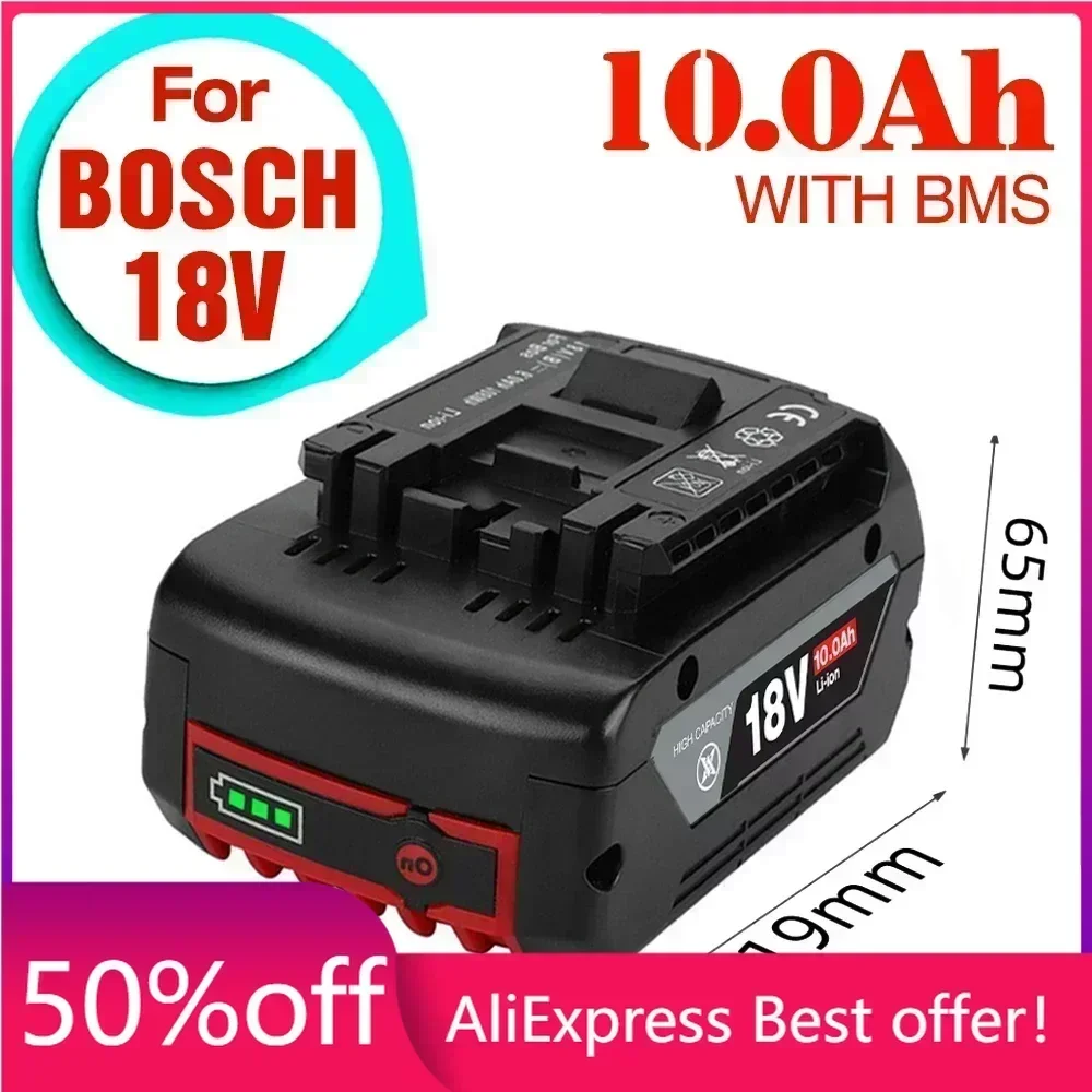 

For BOSCH Authentic 18V BAT609 BAT610 For Bosch 18V Professional 18V Li-ion Battery Drill Battery GBA18V GSR18V BAT618 BAT619