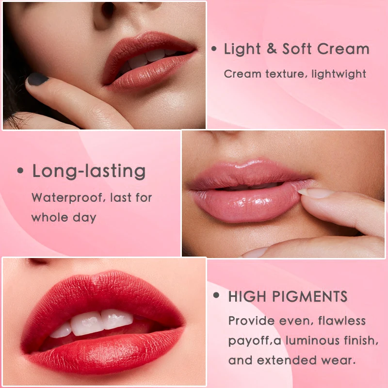 12 Colors Matte Lipstick Palette Lip Gloss Makeup Cosmetics Moisturizing Lip Tools for Women Valentine's Day Gifts Makeup Beauty 5
