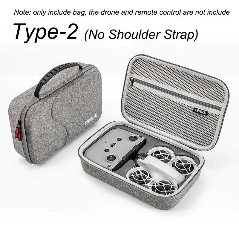 JOYSOG Neo 2 Case, draagbare reizen beschermende opbergtas voor DJI Neo 2 Drone & RC-N3 afstandsbediening accessoires tas (zwart