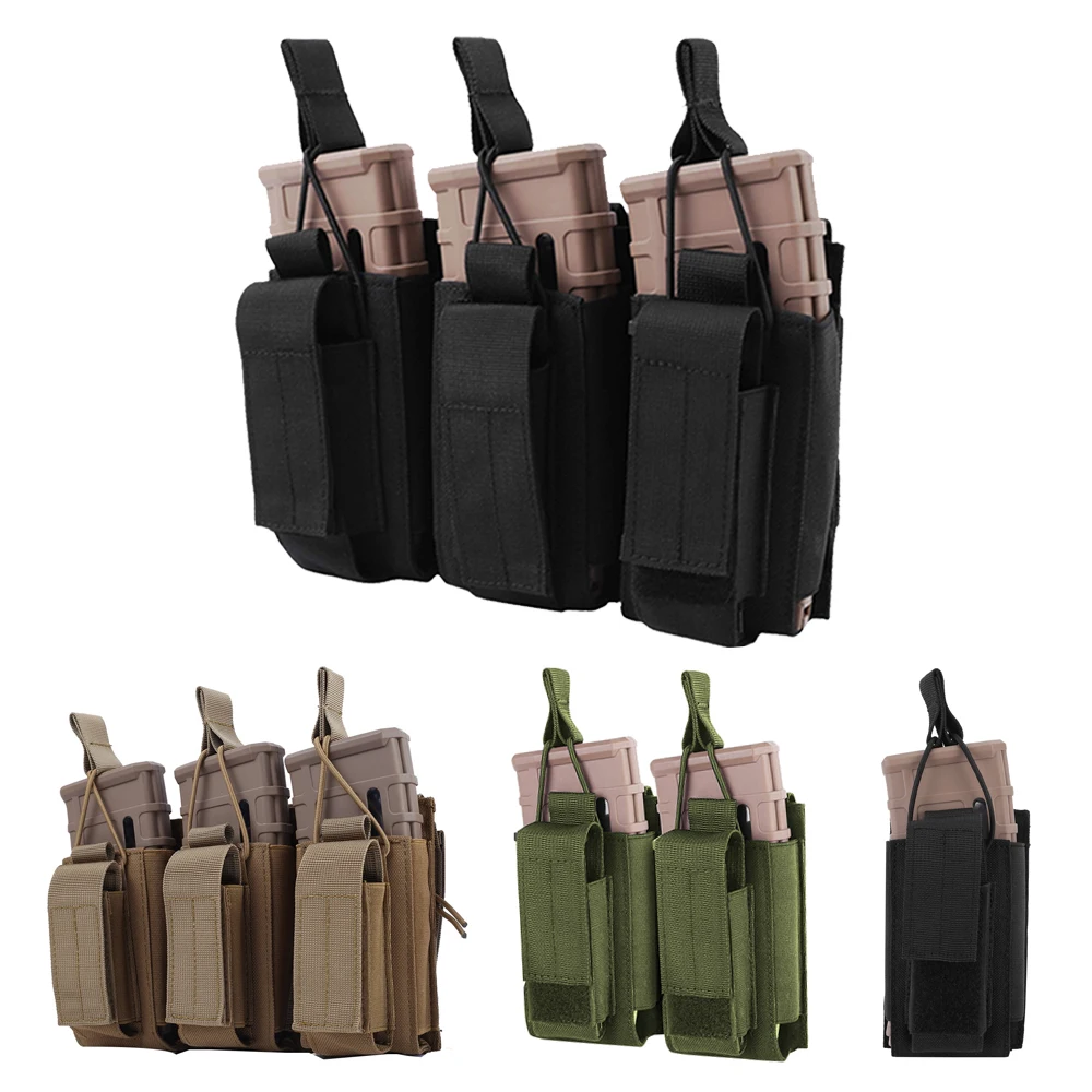 1000D Tactical Double/Triple Mag Pouch Molle Open-Top Triple Magazine Pouch Rifle Carrier Holster for M4 M14 M16 AK magazine pouch ammo pouch molle pouch