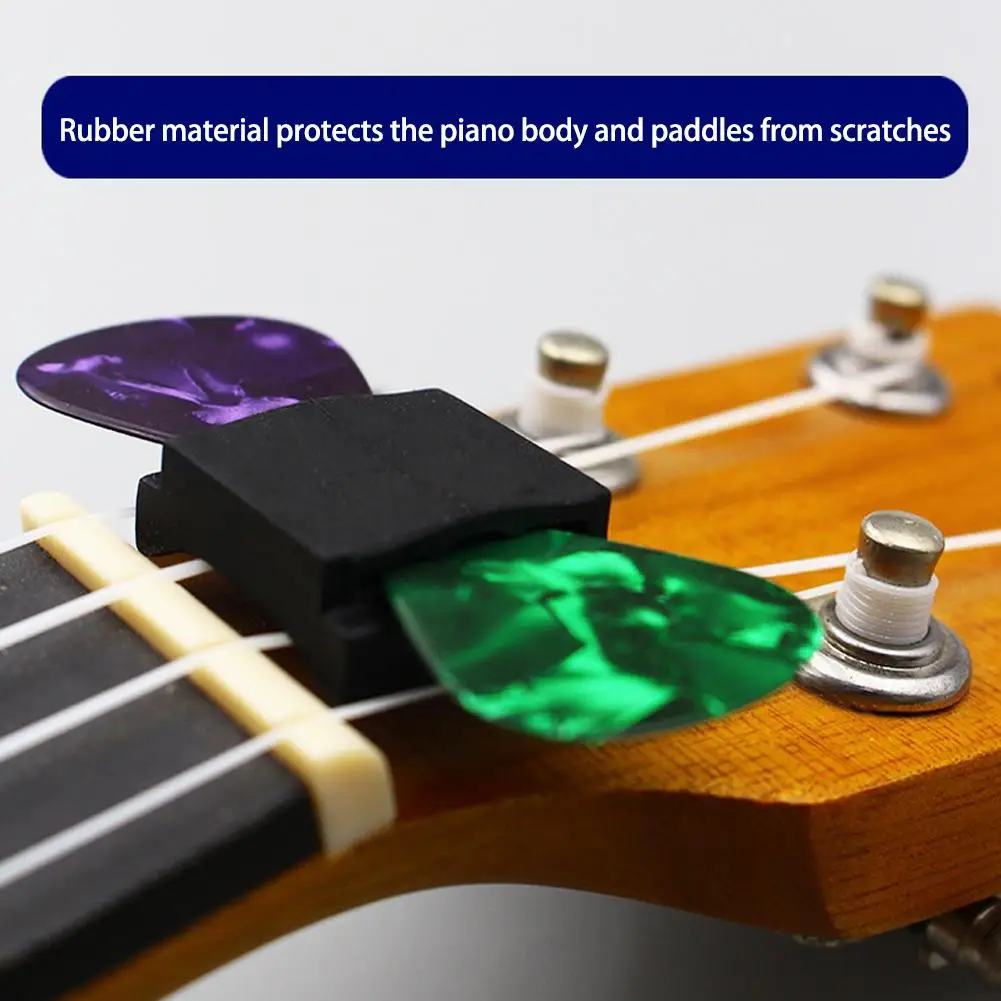 

1/4PCS Black Rubber Guitar Pick Holder Fix On Headstock For Guitar Bass Picks Holder Ukulele Alice Guitar Parts Accessories J3T5