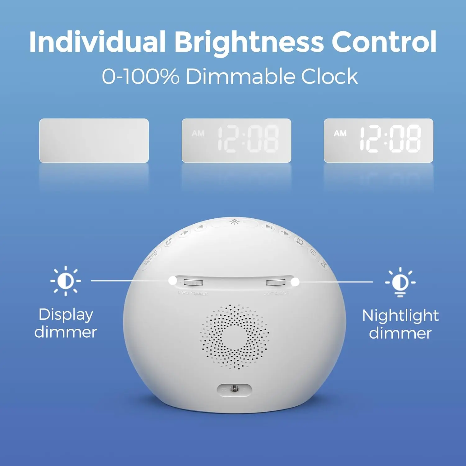 Reacher Sunrise Alarm Clock with Dimmable Nightlight and Countdown Timer