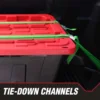 27 Gallon Snap Lid Plastic Storage Bin Container, Black with Red Lid 4