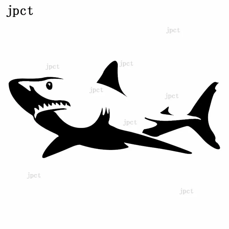 

JP Car Decal for shark great white shark sea fish art decoration black / silver waterproof Vinyl Car Sticker 15cm * 6.9cm