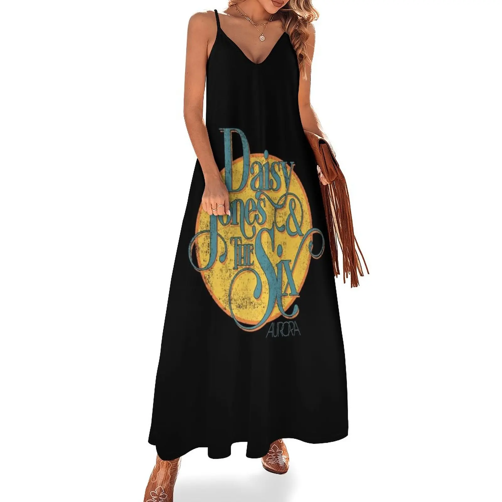 

New Daisy Jones & the Six - Vintage Circle Logo Sleeveless Dress clothes