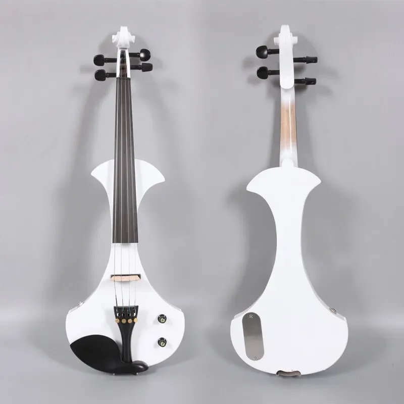 4 string 4/4 Full Size Electric Violin White Black Professional Ebony Fittings With Case Bow 4 string/5